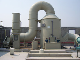 Counterflow Exhaust gas scrubber